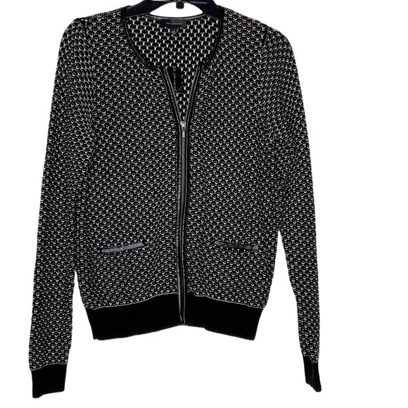 The Limited Sweaters - 𝅺THE Limited black sweater jacket with faux leather details. Size S